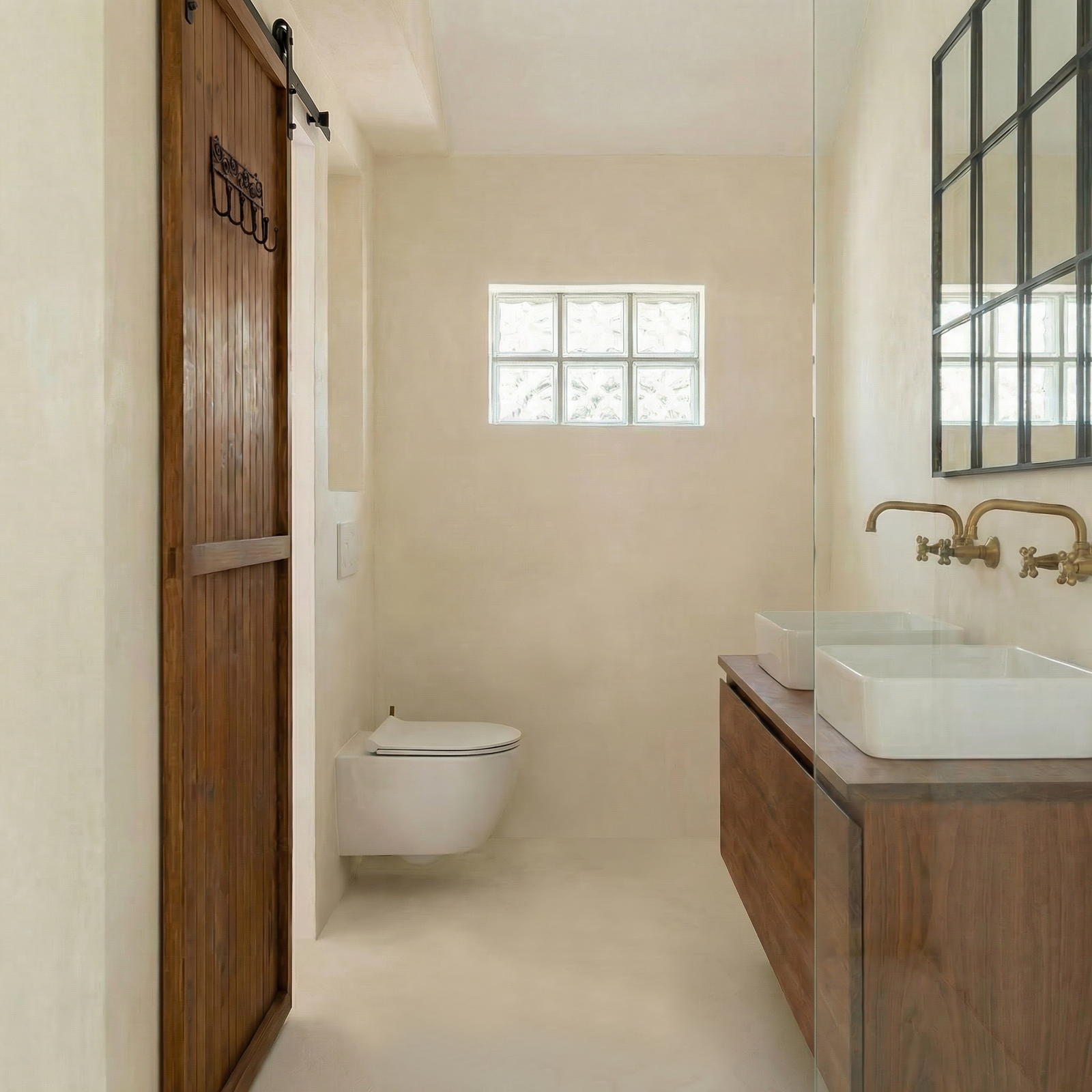 Microcement bathroom finish