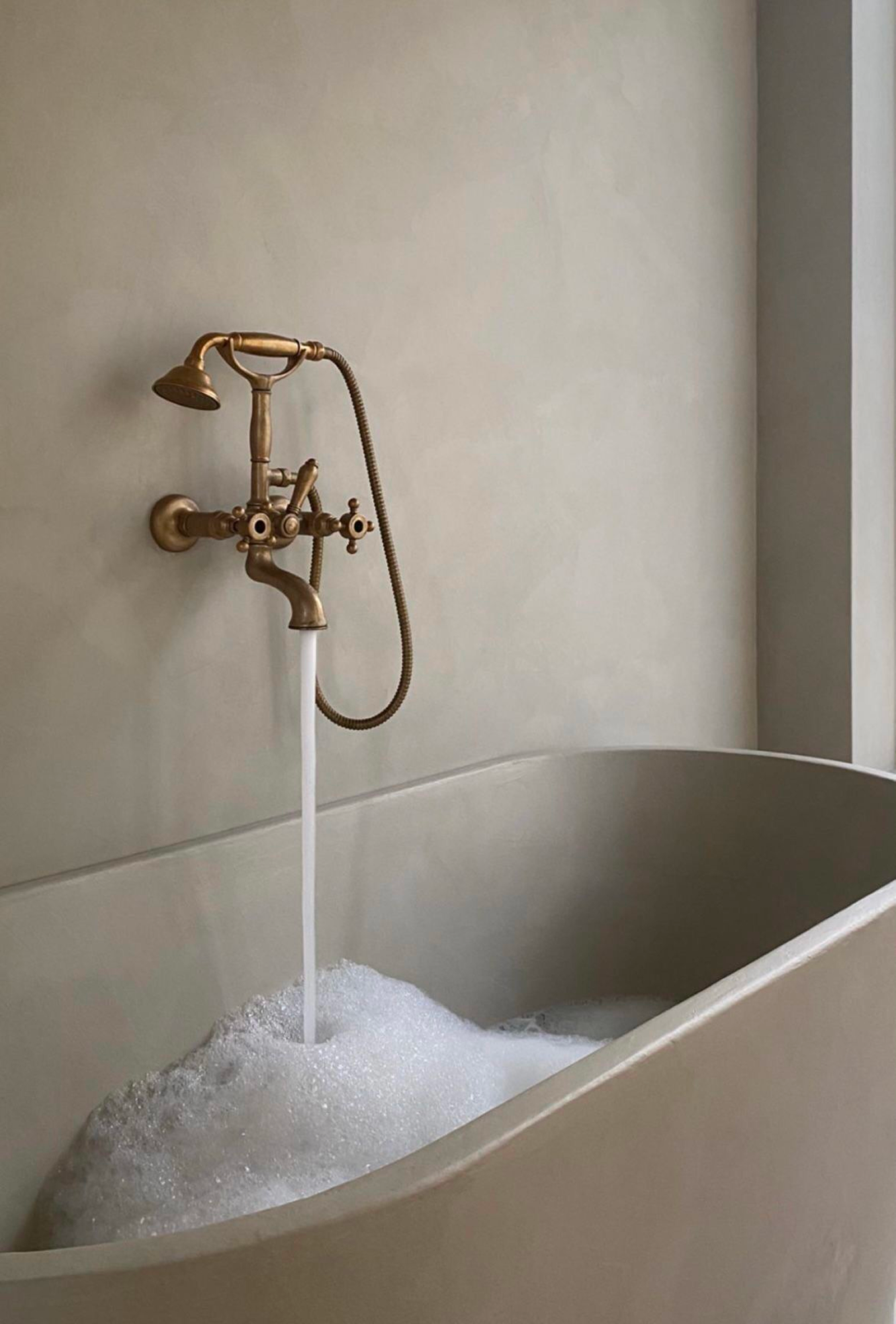 Microcement application showing thin seamless coating